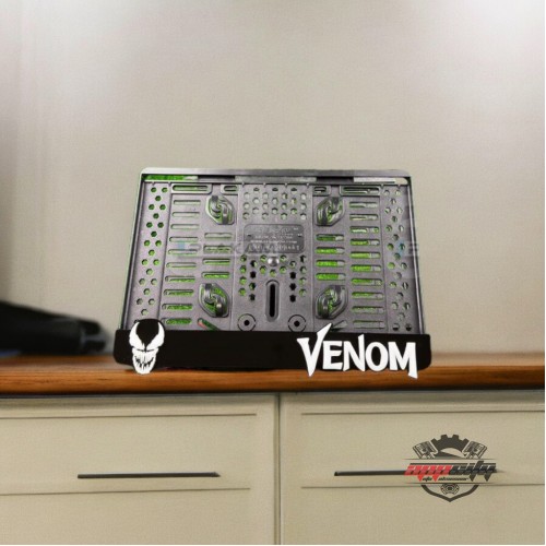 Venom Logolu Özel Tasarım Lüks Motosiklet Pleksi Plakalık